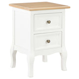 NNEVL Bedside Cabinet 2 pcs White 35x30x49 cm MDF
