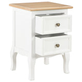 NNEVL Bedside Cabinet 2 pcs White 35x30x49 cm MDF