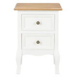 NNEVL Bedside Cabinet 2 pcs White 35x30x49 cm MDF