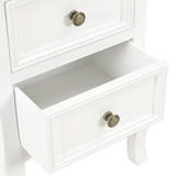 NNEVL Bedside Cabinet 2 pcs White 35x30x49 cm MDF