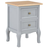 NNEVL Bedside Cabinets 2 pcs Grey 35x30x49 cm MDF
