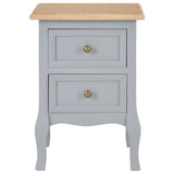NNEVL Bedside Cabinets 2 pcs Grey 35x30x49 cm MDF