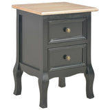 NNEVL Bedside Cabinets 2 pcs Black 35x30x49 cm MDF