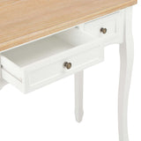 NNEVL Dressing Console Table with 3 Drawers White