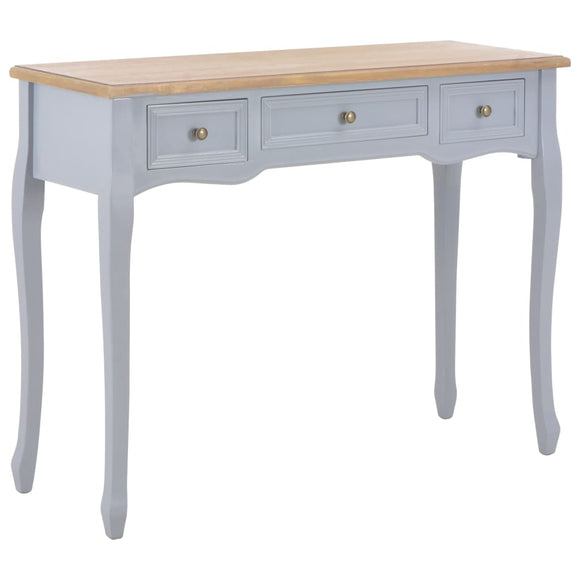 NNEVL Dressing Console Table with 3 Drawers Grey