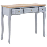 NNEVL Dressing Console Table with 3 Drawers Grey