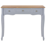 NNEVL Dressing Console Table with 3 Drawers Grey