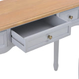 NNEVL Dressing Console Table with 3 Drawers Grey