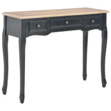 NNEVL Dressing Console Table with 3 Drawers Black
