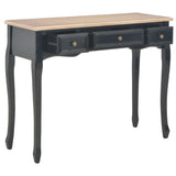 NNEVL Dressing Console Table with 3 Drawers Black