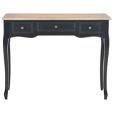 NNEVL Dressing Console Table with 3 Drawers Black