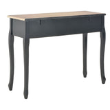NNEVL Dressing Console Table with 3 Drawers Black