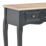 NNEVL Dressing Console Table with 3 Drawers Black