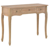 NNEVL Dressing Console Table with 3 Drawers Brown