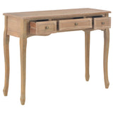 NNEVL Dressing Console Table with 3 Drawers Brown