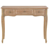 NNEVL Dressing Console Table with 3 Drawers Brown