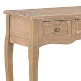 NNEVL Dressing Console Table with 3 Drawers Brown