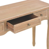NNEVL Dressing Console Table with 3 Drawers Brown