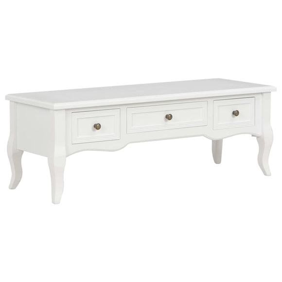 NNEVL TV Cabinet White 100x35x35 cm Wood