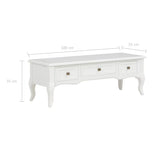 NNEVL TV Cabinet White 100x35x35 cm Wood