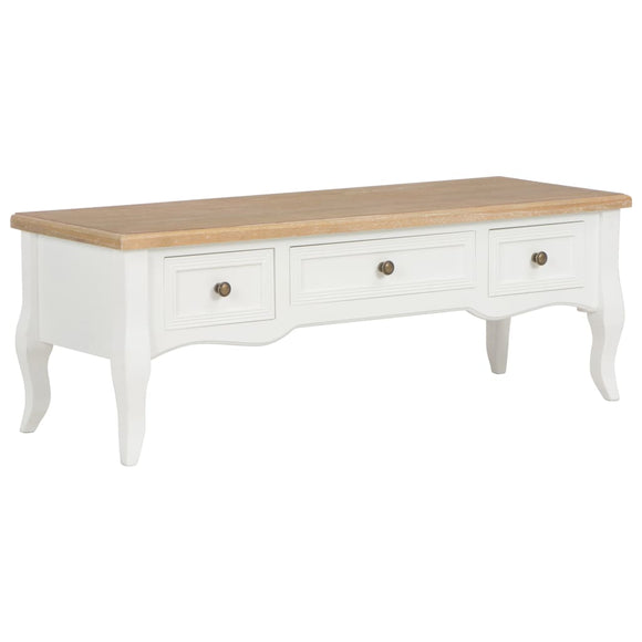 NNEVL TV Cabinet White 100x35x35 cm Wood