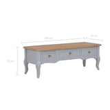 NNEVL TV Cabinet Grey 100x35x35 cm Wood