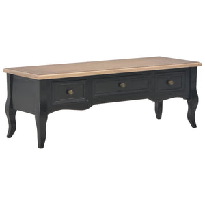 NNEVL TV Cabinet Black 100x35x35 cm Wood