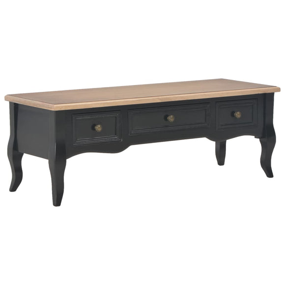 NNEVL TV Cabinet Black 100x35x35 cm Wood
