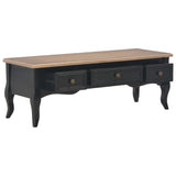 NNEVL TV Cabinet Black 100x35x35 cm Wood