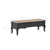 NNEVL TV Cabinet Black 100x35x35 cm Wood