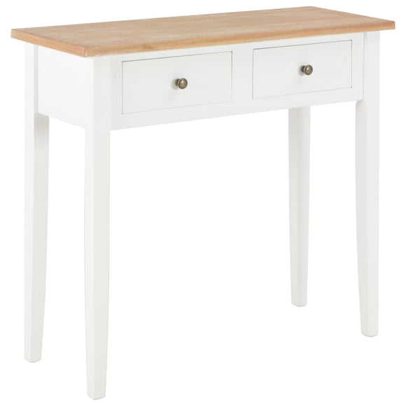 NNEVL Dressing Console Table White 79x30x74 cm Wood