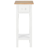 NNEVL Side Table White 27x27x65.5 cm Wood