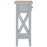 NNEVL Side Table Grey 27x27x65.5 cm Wood
