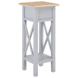 NNEVL Side Table Grey 27x27x65.5 cm Wood