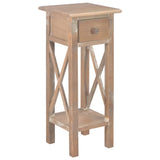 NNEVL Side Table Brown 27x27x65.5 cm Wood