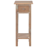 NNEVL Side Table Brown 27x27x65.5 cm Wood