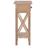 NNEVL Side Table Brown 27x27x65.5 cm Wood