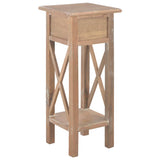 NNEVL Side Table Brown 27x27x65.5 cm Wood