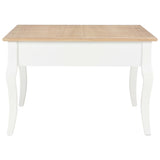 NNEVL Coffee Table White 80x80x50 cm Wood
