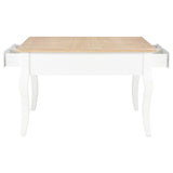 NNEVL Coffee Table White 80x80x50 cm Wood