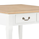 NNEVL Coffee Table White 80x80x50 cm Wood