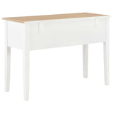 NNEVL Writing Desk White 109.5x45x77.5 cm Wood