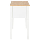 NNEVL Writing Desk White 109.5x45x77.5 cm Wood