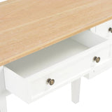 NNEVL Writing Desk White 109.5x45x77.5 cm Wood