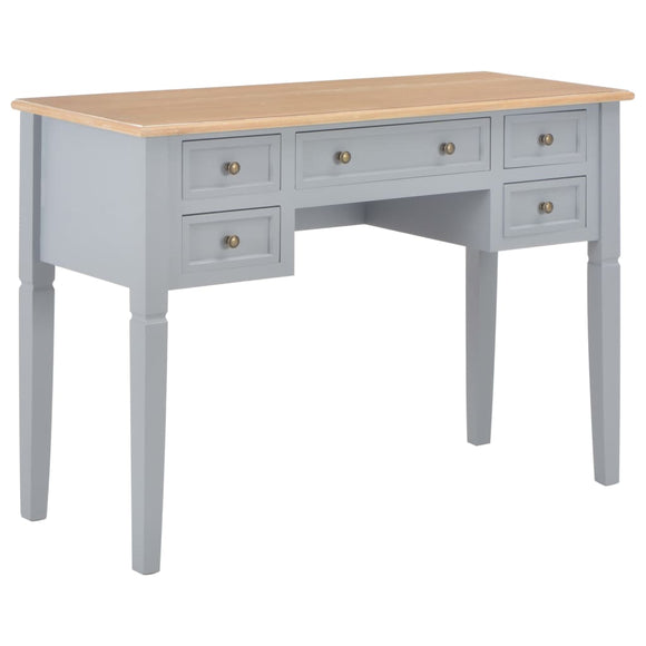 NNEVL Writing Desk Grey 109.5x45x77.5 cm Wood