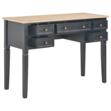 NNEVL Writing Desk Black 109.5x45x77.5 cm Wood