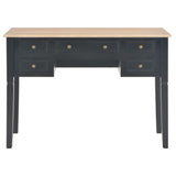 NNEVL Writing Desk Black 109.5x45x77.5 cm Wood