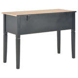 NNEVL Writing Desk Black 109.5x45x77.5 cm Wood