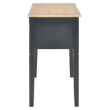 NNEVL Writing Desk Black 109.5x45x77.5 cm Wood