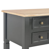 NNEVL Writing Desk Black 109.5x45x77.5 cm Wood